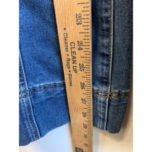 Women’s Denim Overalls Sincerely Wide Leg Style Retro Side Zipper Blue Size S - Picture 6 of 9